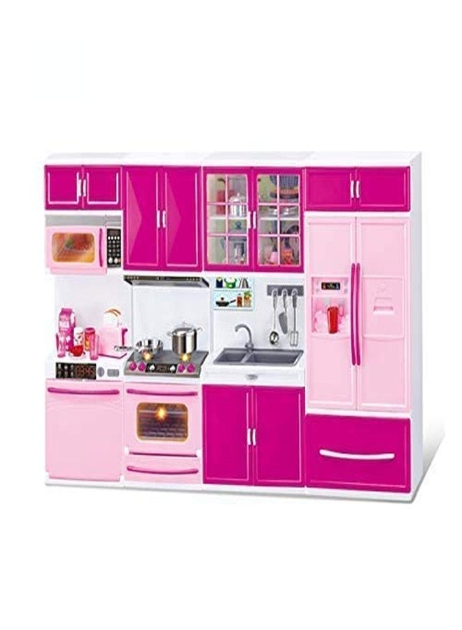 SKYBUCKET 4-Door Dream House Kitchen Set Light & Sound Playsetor KidsPretend Cooking Toy - Image 4